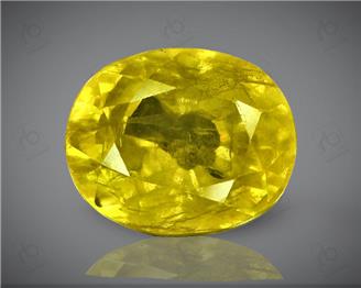 Natural Heated & Treated Yellow Sapphire Certified  4.12 carats (DIN 84662 )